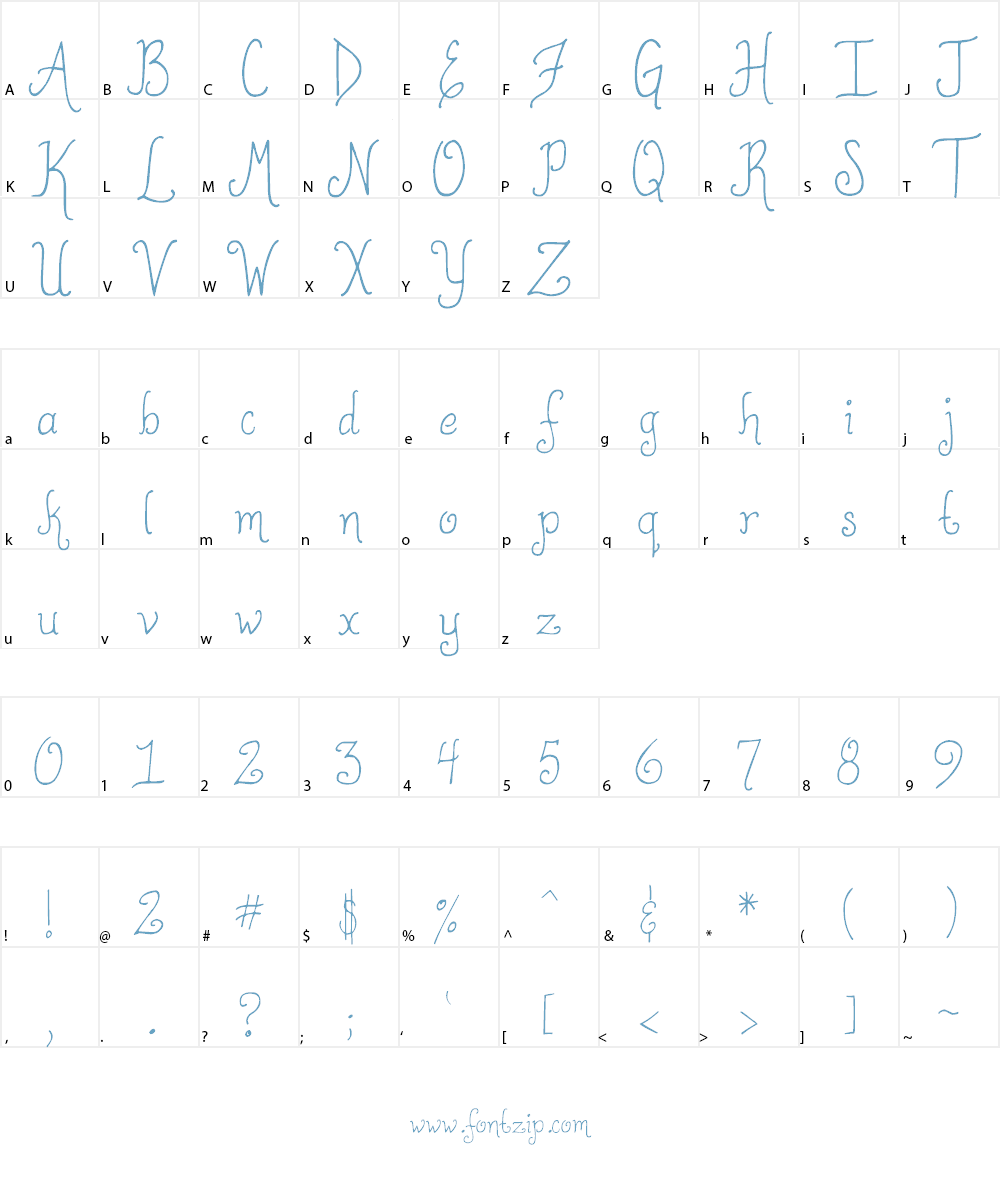 DJB HappilyEverAfter Font Character